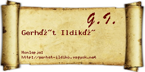 Gerhát Ildikó névjegykártya